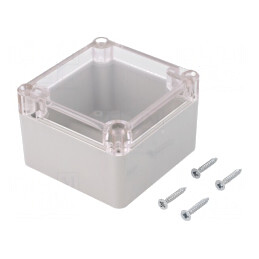 Carcasă Universală ABS Gri 80x82x55mm cu Garnitură | Electronic-mag.ro | Componente Electronice