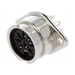 Soclu DIN 8 PIN 270° Lipire Drept | Electronic-mag.ro | Componente Electronice