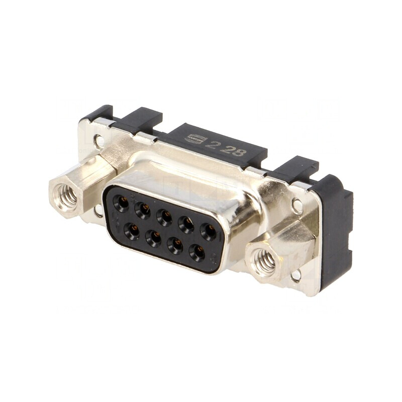 Conector D-Sub 9 PIN Soclu Mamă Drept THT Cu Șuruburi | Electronic-mag.ro | Componente Electronice
