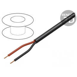 Cablu Difuzor 2x1,5mm OFC Negru Neecranat | Electronic-mag.ro | Componente Electronice