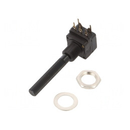 Potentiometru Axial 250kΩ 200mW THT 6mm Plastic Mono Cărbune | Electronic-mag.ro | Componente Electronice