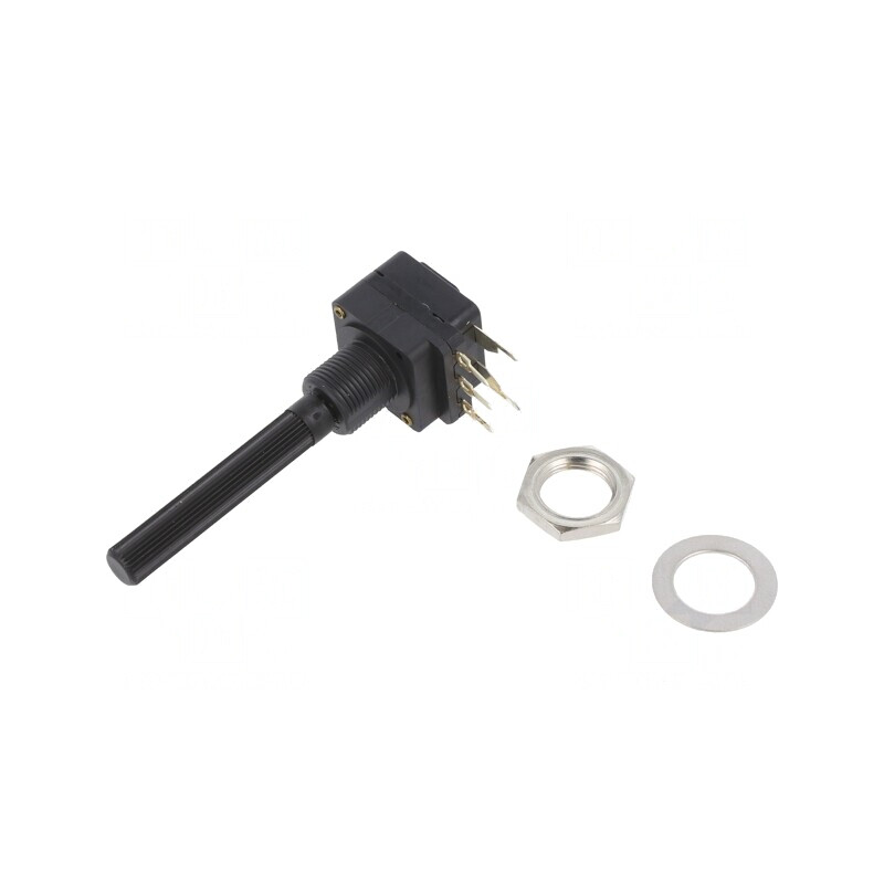 Potentiometru Axial 50kΩ 200mW THT 6mm Plastic Mono Cărbune | Electronic-mag.ro | Componente Electronice