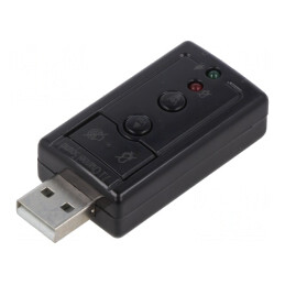 Card Audio PC Stereo 7.1 USB 2.0 Negru | Electronic-mag.ro | Componente Electronice
