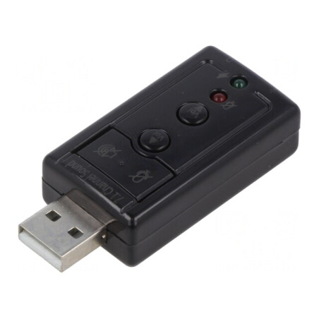 Card Audio PC Stereo 7.1 USB 2.0 Negru | Electronic-mag.ro | Componente Electronice