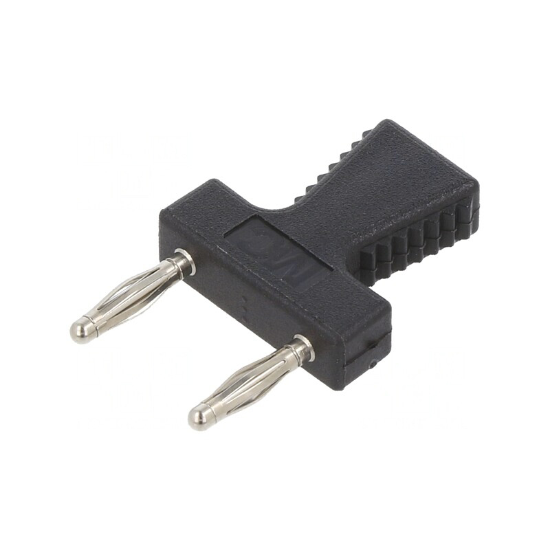 Conector banană 2mm stacabil negru 10A 60VDC | Electronic-mag.ro | Componente Electronice