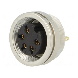 Conector M16 Mamă 5 PIN 5A 250V IP40 | Electronic-mag.ro | Componente Electronice