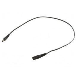 Cablu Alimentare DC Negru 5,5/2,1 la 5,5/1,7 2x0,5mm² | Electronic-mag.ro | Componente Electronice