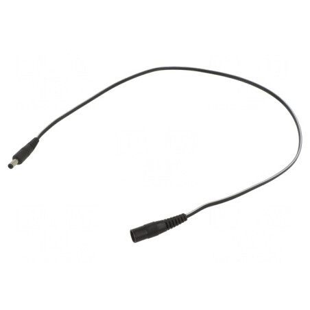Cablu Alimentare DC Negru 5,5/2,1 la 5,5/1,7 2x0,5mm² | Electronic-mag.ro | Componente Electronice