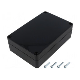 Carcasă universală ABS neagră IP65 90x135x40 mm | Electronic-mag.ro | Componente Electronice