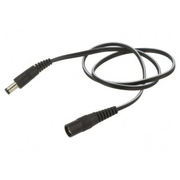 Cablu Alimentare DC 5,5/2,1 la 5,5/1,7 Negru | Electronic-mag.ro | Componente Electronice