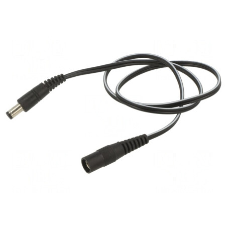 Cablu Alimentare DC 5,5/2,1 la 5,5/1,7 Negru | Electronic-mag.ro | Componente Electronice