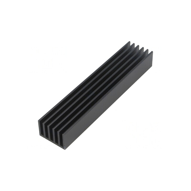 Radiator Extrudat cu Aripioare Negru 100x21x14mm | Electronic-mag.ro | Componente Electronice