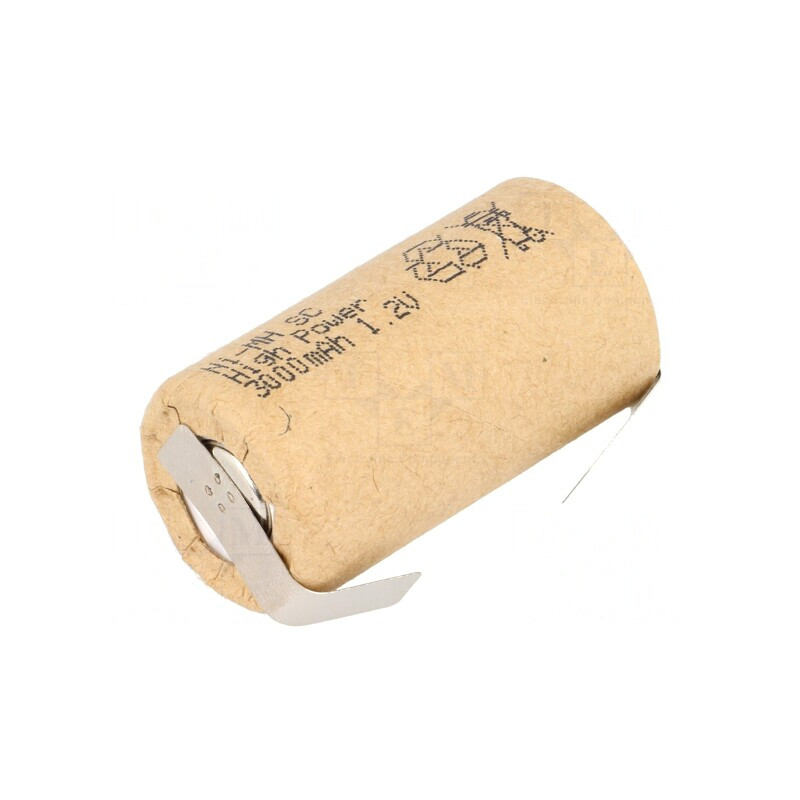Baterie Ni-MH SubC 1,2V 3000mAh pentru lipire | Electronic-mag.ro | Componente Electronice