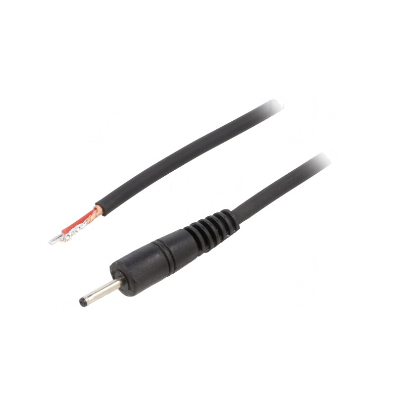 Cablu 1x1mm2 DC 2,35/0,7 Mufă Drept Negru 1,5m | Electronic-mag.ro | Componente Electronice
