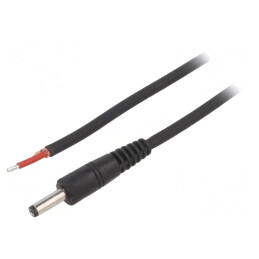 Cablu Alimentare DC 1x1mm2 4.0/1.7 Negru 1.5m | Electronic-mag.ro | Componente Electronice