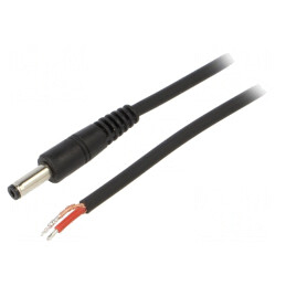 Cablu DC 4,8/1,7 Negru 1,5m | Electronic-mag.ro | Componente Electronice