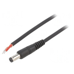 Cablu Alimentare DC 5,5/1,7 Negru 1,5m | Electronic-mag.ro | Componente Electronice
