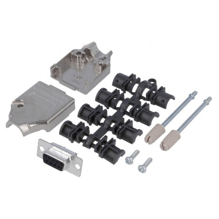 D-Sub 9P Mufă Mamă Lipire pe Cablu Set Complet | Electronic-mag.ro | Componente Electronice