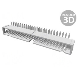 Soclu IDC tată 50 pini 90° THT 1,27mm 2x25