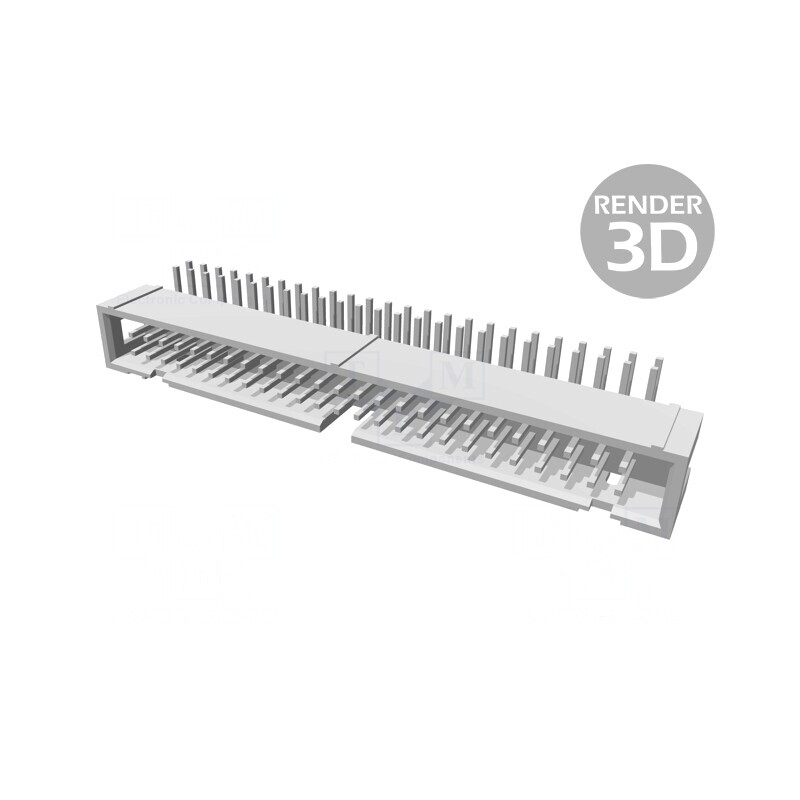 Soclu IDC tată 50 pini 90° THT 1,27mm 2x25 | Electronic-mag.ro | Componente Electronice