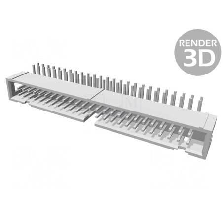 Soclu IDC tată 50 pini 90° THT 1,27mm 2x25 | Electronic-mag.ro | Componente Electronice