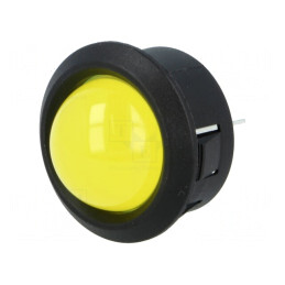 Lampă LED galbenă convexă pentru PCB 25,65mm | Electronic-mag.ro | Componente Electronice