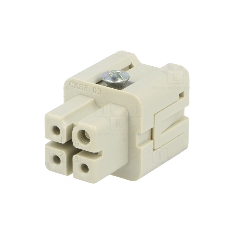 Conector inserturi contact mamă 4 3 PE 10A | Electronic-mag.ro | Componente Electronice