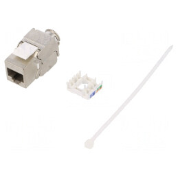 Soclu RJ45 Cat 6a Ecranat Keystone 8p8c IDC | Electronic-mag.ro | Componente Electronice