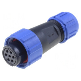 Mufă SP13 Mamă 7 PIN IP68 pentru Cablu 125V 5A | Electronic-mag.ro | Componente Electronice