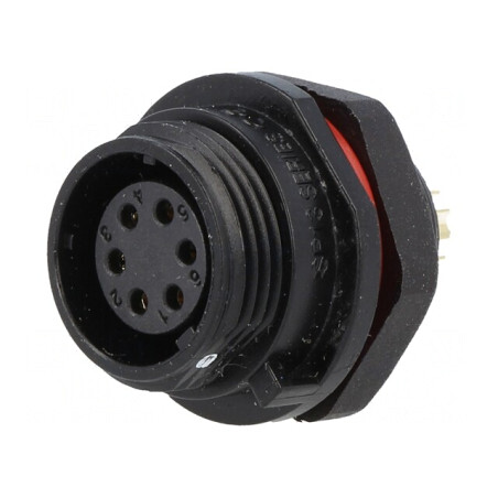 Soclu SP13 Mamă 6 Pin IP68 5A Panou | Electronic-mag.ro | Componente Electronice