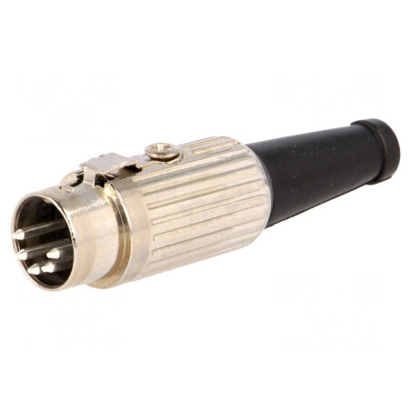 Mufă DIN tată 5 pini 180° cablu 34V | Electronic-mag.ro | Componente Electronice