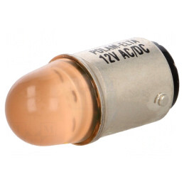 Lampă LED Portocalie 230V BA15D | Electronic-mag.ro | Componente Electronice