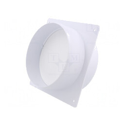White ABS Wall Plate Ø125mm