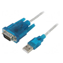 Convertor USB la RS232 D-Sub 9 pini, 1m