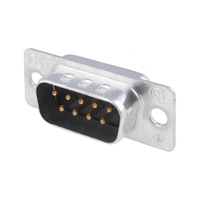 Conector D-Sub 9 pini mufă tată lipire placare aurită | Electronic-mag.ro | Componente Electronice