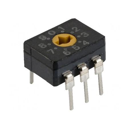 Întrerupător codificare DEC/BCD THT 10 poziții | Electronic-mag.ro | Componente Electronice