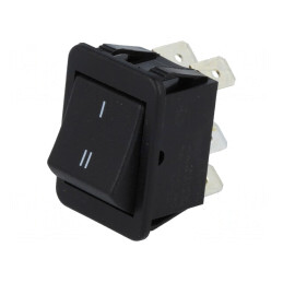 Comutator Basculant DPDT 2 Pozitii ON-ON 16A/250VAC 20A/28VDC Negru | Electronic-mag.ro | Componente Electronice
