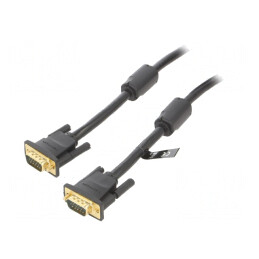 Cablu D-Sub 15 pini HD Negru 1m | Electronic-mag.ro | Componente Electronice
