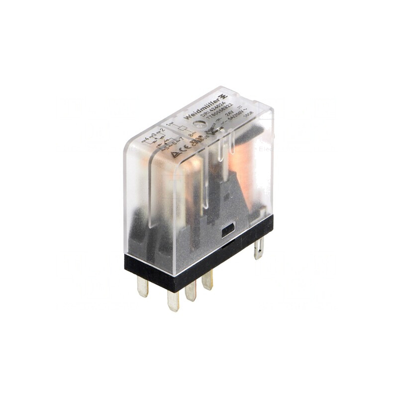 Releu Electromagnetic DPDT 24VDC 5A | Electronic-mag.ro | Componente Electronice