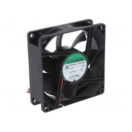 Ventilator axial 24V DC 80x80x25mm 69,66m3/h 33dBA cu bilă | Electronic-mag.ro | Componente Electronice