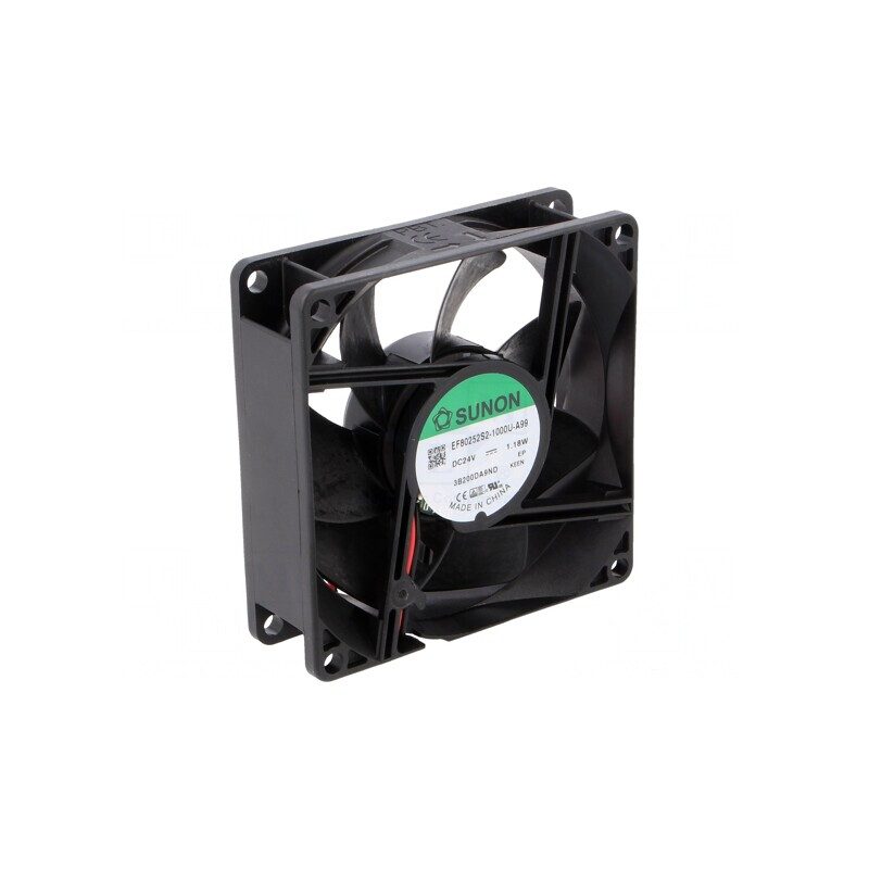Ventilator axial 24V DC 80x80x25mm 62,86m3/h 30dBA | Electronic-mag.ro | Componente Electronice