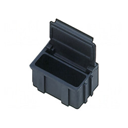 Suport ESD cu clapetă negru 37x12x15mm | Electronic-mag.ro | Componente Electronice