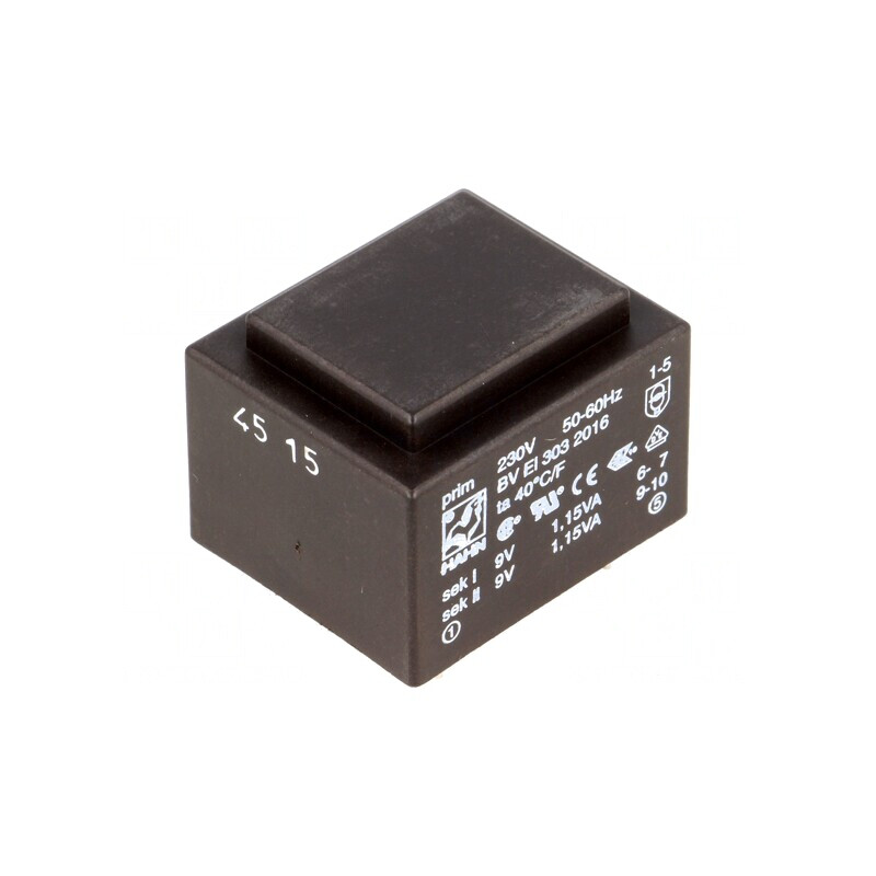 Transformator încapsulat 2,3VA 230V 9V PCB | Electronic-mag.ro | Componente Electronice Transformator încapsulat 2,3VA 230V 9V PCB | Electronic-mag.ro | Componente Electronice