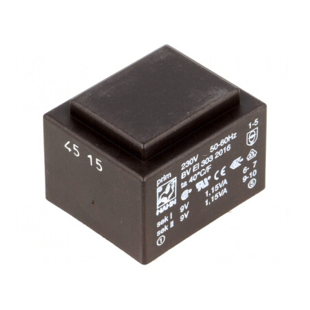 Transformator încapsulat 2,3VA 230V 9V PCB | Electronic-mag.ro | Componente Electronice