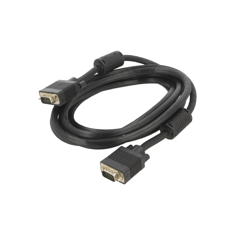 Cablu D-Sub 15pin HD Negru 3m | Electronic-mag.ro | Componente Electronice