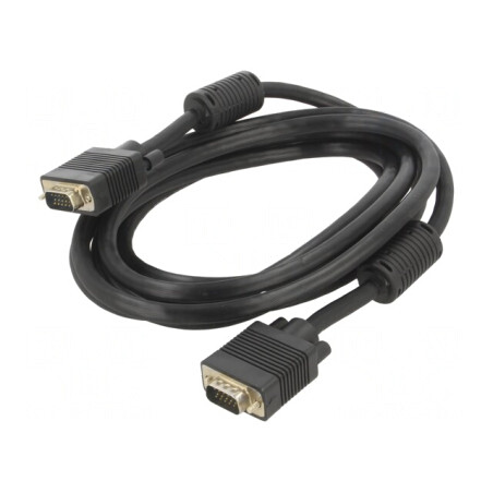 Cablu D-Sub 15pin HD Negru 3m | Electronic-mag.ro | Componente Electronice