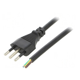 Cablu Prelungitor 3m 3x0,75mm2 Negru 10A | Electronic-mag.ro | Componente Electronice