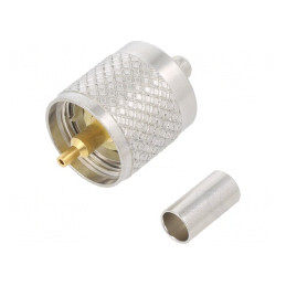 Mufă UHF Tată Crimpat PTFE Aurit | Electronic-mag.ro | Componente Electronice