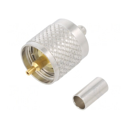 Mufă UHF Tată Crimpat PTFE Aurit | Electronic-mag.ro | Componente Electronice