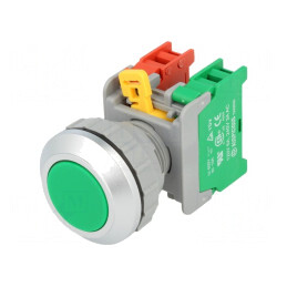 Comutator Acționat Prin Apăsare 30mm 1NC 1NO | Electronic-mag.ro | Componente Electronice
